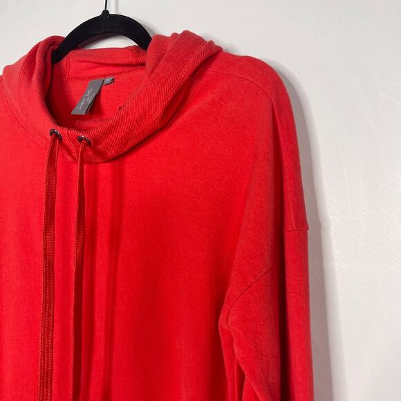 Sweaty Betty Small S Red Escape Luxe Fleece Hoodie Funnel Neck Sweatshirt - Picture 3 of 10
